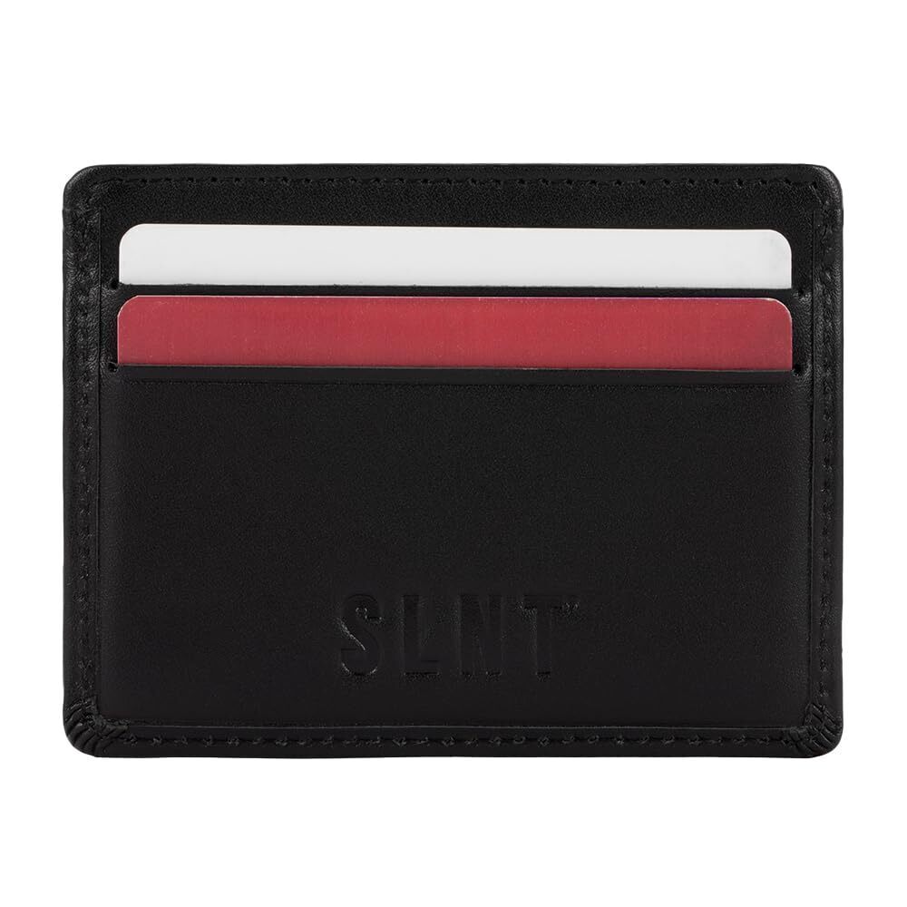 5036 Slnt Napa Top Grain Leather Rfid & Nfc Signal Blocking Simple Card